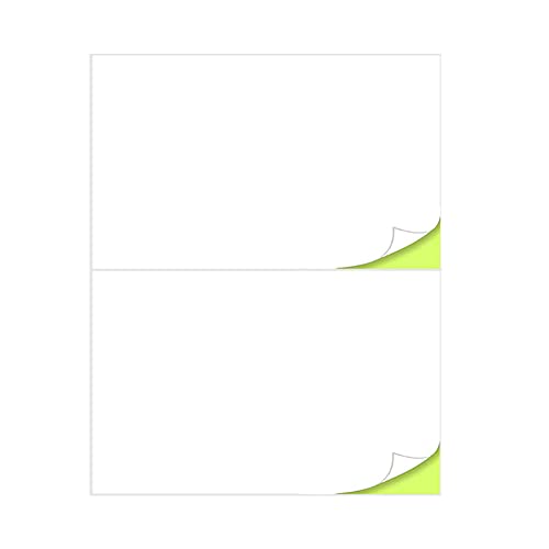 Paper24 200 Etiketten selbstklebend weiß 210x148 mm 2xA5, 100 Blatt mit je 2 Aufkleber, Adressaufkleber auf DIN A4 Seite, einfach zu bedrucken von Paper24