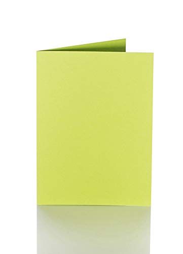 Paper24 25 Faltkarten A6 240g/m² Apfelgrün für Briefumschläge im Format DIN C6 von Paper24