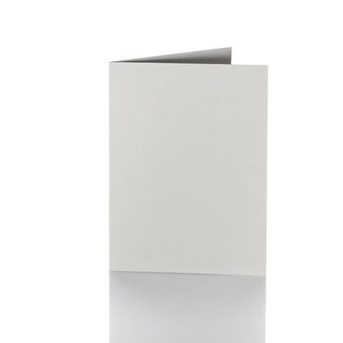 Paper24-75 Faltkarten DIN A5 (150 x 200 mm), 240g/m² – hochwertige Klappkarten für Einladungen, Feste & kreative Projekt in Grau von Paper24