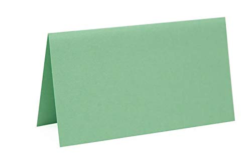 Paper24 je 25 farbige Blanko Tischkarten, Platzkarten 5x9 cm in Hellgrün von Paper24