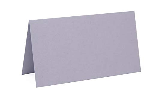 Paper24 je 25 farbige Blanko Tischkarten, Platzkarten 5x9 cm in Lila-Blau von Paper24