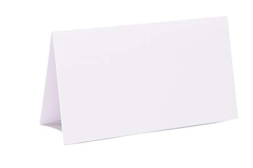je 25 farbige Blanko Tischkarten, Platzkarten 5x9 cm in Pastellflieder von Paper24