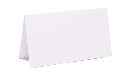 Paper24 je 25 farbige Blanko Tischkarten, Platzkarten 5x9 cm in Pastellflieder von Paper24