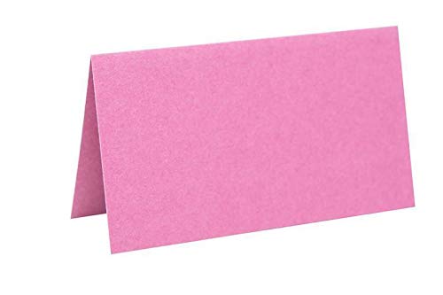 Paper24 je 25 farbige Blanko Tischkarten, Platzkarten 5x9 cm in Purpur von Paper24