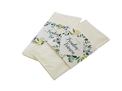 50 Stück Papierbanderolen Freudentränen Taschentücher Hochzeit Eukalyptus Greenery Leaves (nur Banderolen) von PaperMaid