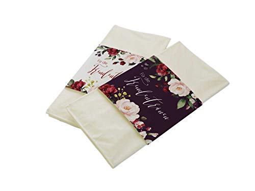 50 Stück Papierbanderolen Freudentränen Taschentücher Hochzeit Violett & Rot (nur Banderolen) von PaperMaid
