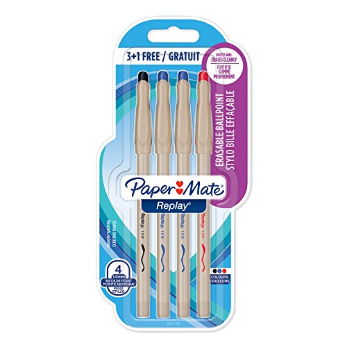 Kugelschreiber mit lösbarer Tinte von Paper Mate Pack of 3+1 farblich sortiert Kugelschreiber mit lösbarer Tinte von Paper Mate Pack of 3+1 farblich sortiert von PaperMate