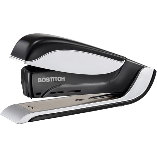 BOSTITCH Premium 1140 Tischheftgerät, federbetrieben, ein Finger, kein Aufwand – Schwarz/Grau von PaperPro