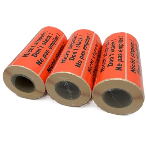 PaperXpert Hinweisetiketten "Nicht stapeln" | Multipack: 3 Rolle à 500 Stück | 149 x 48 mm | Leuchtfarbe | Stark haftend | Warnetiketten/Versandetiketten - Premium Markenqualität – Made in Germany PaperXpert Hinweisetiketten "Nicht stapeln" | Multipack: 3 Rolle à 500 Stück | 149 x 48 mm | Leuchtfarbe | Stark haftend | Warnetiketten/Versandetiketten - Premium Markenqualität – Made in Germany von PaperXpert