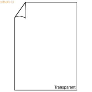 10 x Paperado Briefpapier A4 100g/qm VE=10 Blatt transparent Hochweiß von Paperado