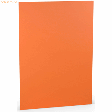 10 x Paperado Briefpapier A4 160g/qm VE=10 Blatt Orange von Paperado