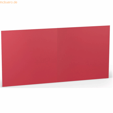 10 x Paperado Doppelkarte 15,7x15,7cm VE=5 Stück Rot von Paperado