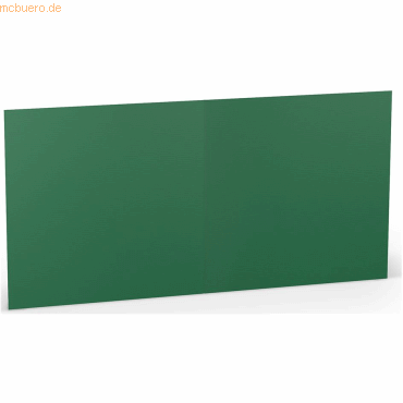 10 x Paperado Doppelkarte 15,7x15,7cm VE=5 Stück Tannengrün von Paperado
