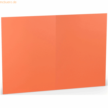 10 x Paperado Doppelkarte A5 hoch VE=5 Stück Coral von Paperado