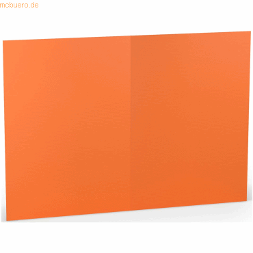 10 x Paperado Doppelkarte A5 hoch VE=5 Stück Orange von Paperado