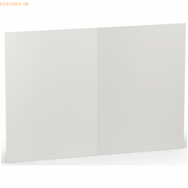 10 x Paperado Doppelkarte A6 hoch VE=5 Stück Eisgrau von Paperado
