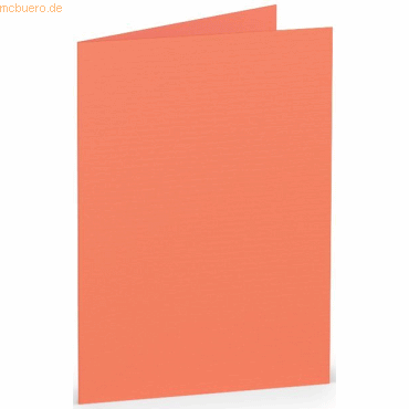 10 x Paperado Doppelkarte A7 hoch VE=5 Stück Coral von Paperado