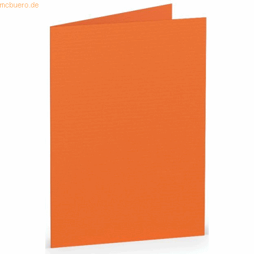 10 x Paperado Doppelkarte A7 hoch VE=5 Stück Orange von Paperado
