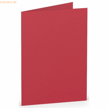 10 x Paperado Doppelkarte A7 hoch VE=5 Stück Rot von Paperado