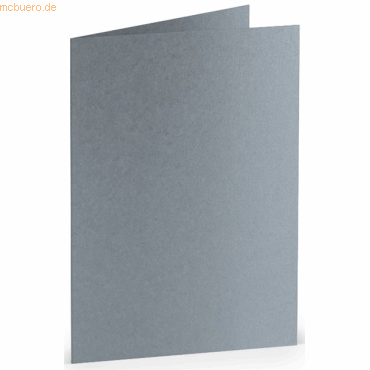 10 x Paperado Doppelkarte A7 hoch VE=5 Stück Silber von Paperado