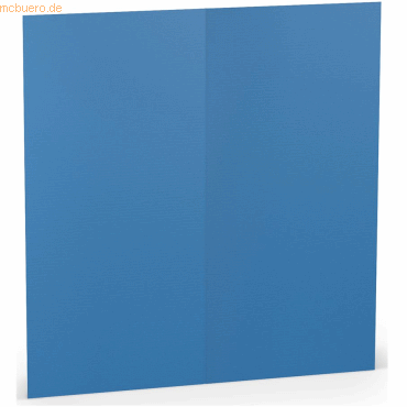 10 x Paperado Doppelkarte DL hoch VE=5 Stück Stahlblau von Paperado