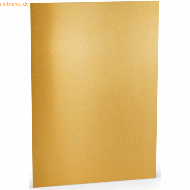 10 x Paperado Karton A4 220g/qm VE=5 Blatt Gold von Paperado