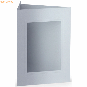 10 x Paperado Passepartoutkarte B6 eckig VE=5 Stück marble white von Paperado
