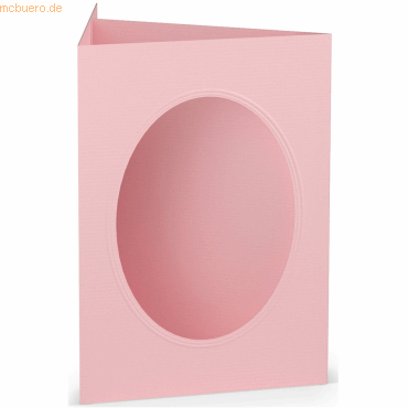 10 x Paperado Passepartoutkarte B6 oval VE=5 Stück Flamingo von Paperado