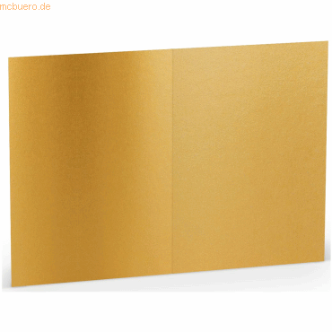 100 x Paperado Doppelkarte A6 hoch Gold von Paperado