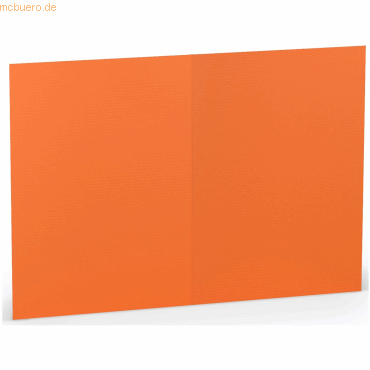 100 x Paperado Doppelkarte A6 hoch Orange von Paperado