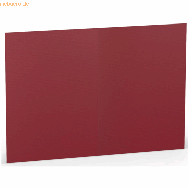100 x Paperado Doppelkarte A6 hoch Rosso von Paperado