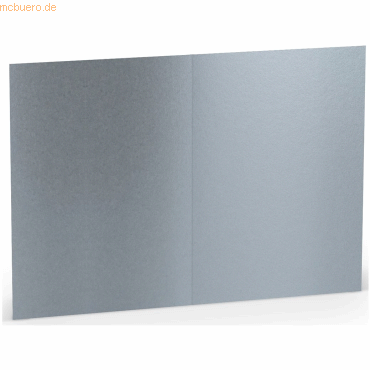 100 x Paperado Doppelkarte A6 hoch Silber von Paperado