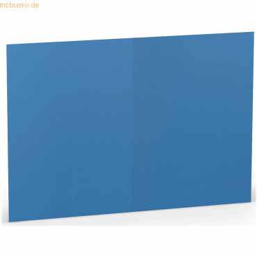 100 x Paperado Doppelkarte A6 hoch Stahlblau von Paperado