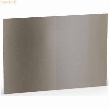 100 x Paperado Doppelkarte A6 hoch taupe metallic von Paperado