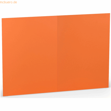100 x Paperado Doppelkarte B6 hoch Orange von Paperado
