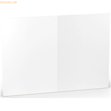 100 x Paperado Doppelkarte B6 hoch Weiß von Paperado