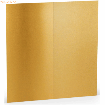 100 x Paperado Doppelkarte DL hoch Gold von Paperado