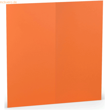 100 x Paperado Doppelkarte DL hoch Orange von Paperado