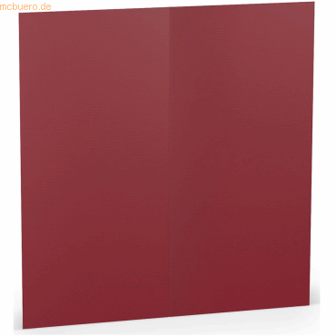 100 x Paperado Doppelkarte DL hoch Rosso von Paperado