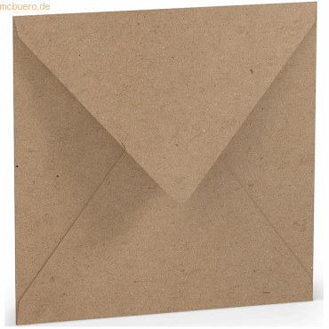 25 x Paperado Briefumschlag 16,4x16,4cm Nassklebung Kraft von Paperado