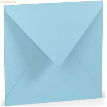 25 x Paperado Briefumschlag 16,4x16,4cm Nassklebung Seidenfutter Aqua von Paperado