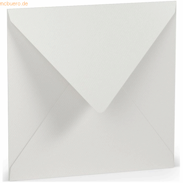 25 x Paperado Briefumschlag 16,4x16,4cm Nassklebung Seidenfutter Eisgr von Paperado