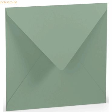 25 x Paperado Briefumschlag 16,4x16,4cm Nassklebung Seidenfutter Eucal von Paperado