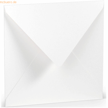 25 x Paperado Briefumschlag 16,4x16,4cm Nassklebung Seidenfutter Weiß von Paperado