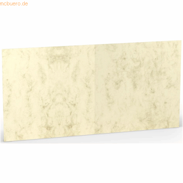 25 x Paperado Doppelkarte 15,7x15,7cm Chamois Marmora von Paperado