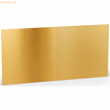 25 x Paperado Doppelkarte 15,7x15,7cm Gold von Paperado
