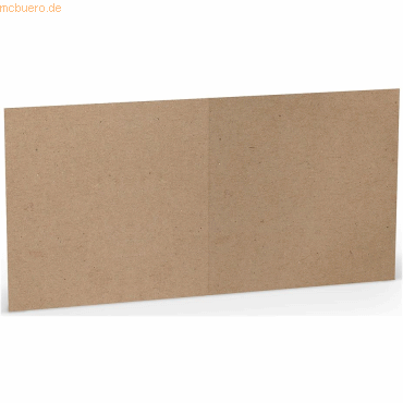 25 x Paperado Doppelkarte 15,7x15,7cm Kraft von Paperado