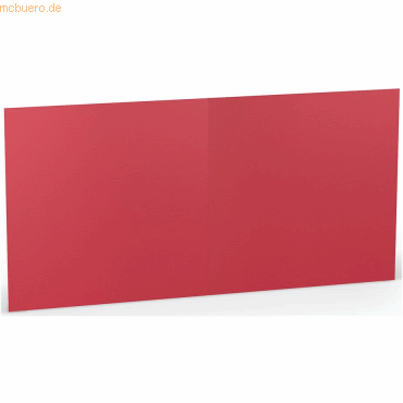 25 x Paperado Doppelkarte 15,7x15,7cm Rot von Paperado