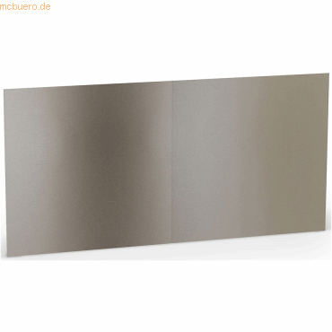 25 x Paperado Doppelkarte 15,7x15,7cm taupe metallic von Paperado
