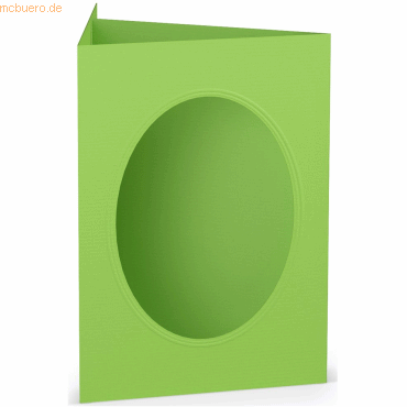 25 x Paperado Passepartoutkarte B6 oval Apple von Paperado